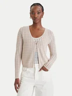 Swetry damskie - Guess Kardigan W6GR07 Z0588 Beżowy Regular Fit - miniaturka - grafika 1