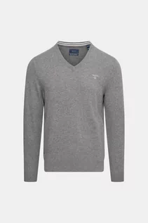 Swetry męskie - GANT Wełniany sweter - Szary - Mężczyzna - M (M) - 86212 92 - grafika 1