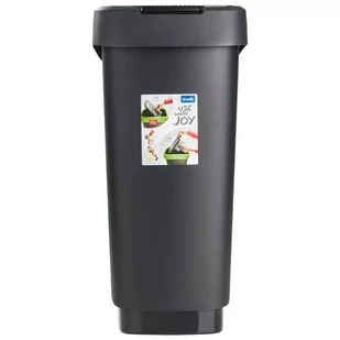 Rotho kosz na śmieci Twist 50L Szary - Kosze na śmieci - miniaturka - grafika 1