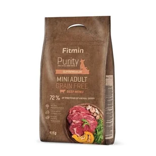 Fitmin Dog Purity Grein Free Adult Mini Beef 4 kg - Sucha karma dla psów - miniaturka - grafika 1