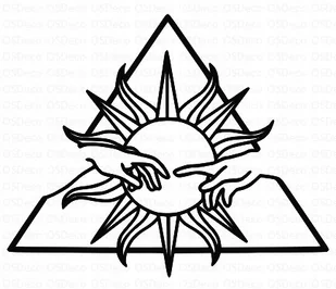 Dekoracja Ścienna Loft Fresk Palce Adama Boga V112 - Dekoracje domu - miniaturka - grafika 1