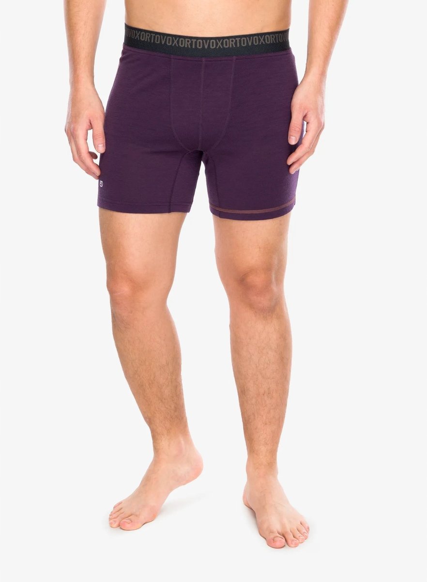 Bokserki termoaktywne Ortovox 185 Rock N Wool Boxer - dark wild berry, rozmiar S