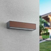 Lampy ogrodowe - Arcchio Miraz kinkiet, wygląd drewna - miniaturka - grafika 1