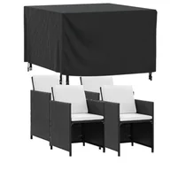 Pokrowce na meble ogrodowe - vidaXL Pokrowce na meble ogrodowe 2 szt. czarne 113x113x73cm Wodoodporne - miniaturka - grafika 1