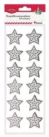Zabawki kreatywne - Naklejki foliowe gwiazdki białe 40mm 12szt Nowa - miniaturka - grafika 1