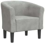 Fotele - Jasnoszary fotel klubowy - Jivo - miniaturka - grafika 1