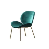 Krzesła - Krzesło z aksamitu tapicerowane metalowe nogi MONZA ZIELONE - miniaturka - grafika 1
