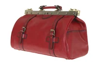 Walizki - Kufer Lekarski Skóra Licowa Bordowa Torba podróżna Katana - miniaturka - grafika 1