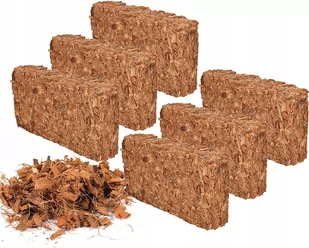 Chipsy Ścinki Kokosowe Brykiet Roślin Terrarium 6X - Ziemia ogrodowa - miniaturka - grafika 1