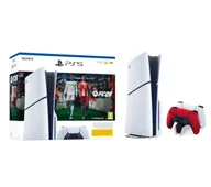 Konsole Playstation - Sony PlayStation 5 Slim E Chassis PS5 1TB z napędem EA SPORTS FC 26+Dodatkowy Pad Wulkaniczna czerwień+Stacja Ładowania - miniaturka - grafika 1