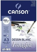Podobrazia, bloki, papiery - Canson Blok DO RYSUNKU I AKWARELI IMAGINE 200G A3 50ARK 200006007 - miniaturka - grafika 1