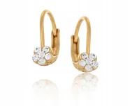 Biżuteria dla dzieci - Kolczyki kwiatuszki z kryształkami dla dziewczynki (P13277AU) - miniaturka - grafika 1