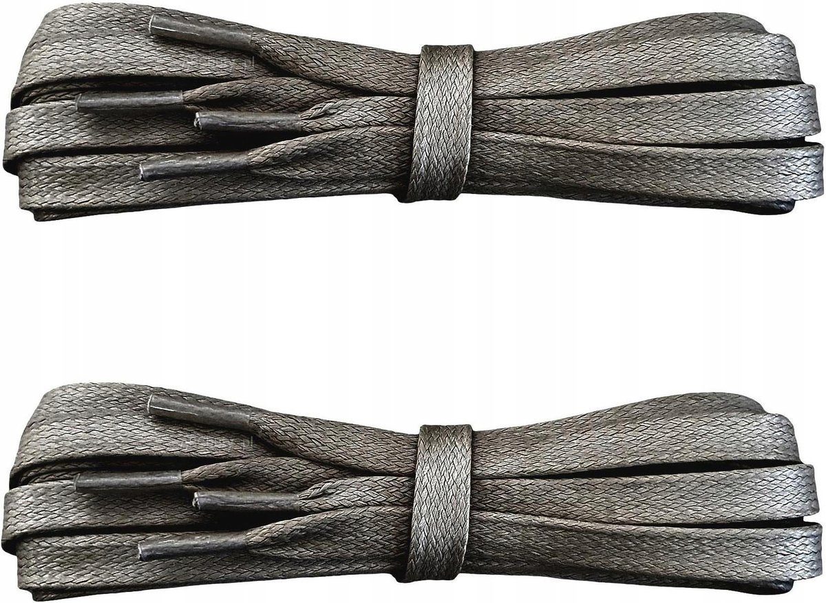 WOSKOWANE Płaskie Sznurówki SZARE Sznurowadła 200 cm SZEROKIE 5 mm G14-06