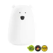 Pozostałe oświetlenie - Rabbit&Friends Miś duży lampka silikonowa biała - miniaturka - grafika 1