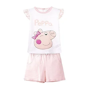 Peppa Pig Peppa Set - T-shirt i szorty - rozmiar 48 miesięcy - 100% z bawełny, fajne i wygodne zapięcie na guziki - oryginalny produkt Zaprojektowany w Hiszpanii, Wielobarwny - Spodenki damskie - miniaturka - grafika 1