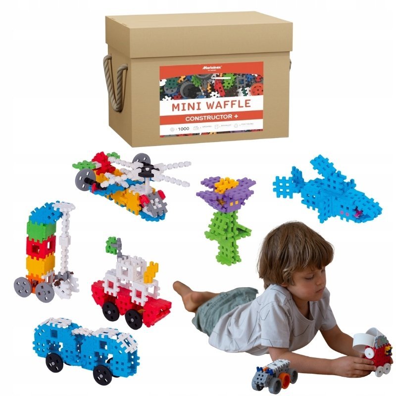 MARIOINEX MINI WAFFLE KONSTRUKTOR MEGA ZESTAW KLOCKI KONSTRUKCYJNE 1000 SZT