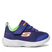Buty dla chłopców - Sneakersy Skechers Mini Wanderer 407300N/NVLM Granatowy - miniaturka - grafika 1