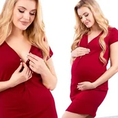 Piżamy ciążowe - Koszula Nocna Piżama Ciążowa Porodu Karmienia XXXL - miniaturka - grafika 1