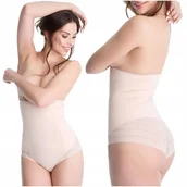 Majtki damskie - Wyszczuplające figi z siateczką wysoka talia - miniaturka - grafika 1