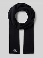 Apaszki i szaliki męskie - Szal z mieszanki wiskozy z wyhaftowanym logo - miniaturka - grafika 1