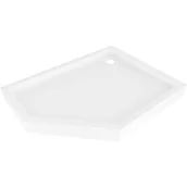 Brodziki prysznicowe - Mexen Flow+ brodzik pięciokątny prawy 100 x 90 cm, biały połysk - 46P109010RH - miniaturka - grafika 1