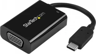 Adapter USB StarTech CDP2VGAUCP USB-C - VGA Czarny JAB-3392273 - Adaptery i przejściówki - miniaturka - grafika 1