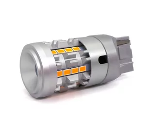 W21W żarówka LED 7440 12-24V bez błędu pomarańczowa 100% canbus - Żarówki samochodowe - miniaturka - grafika 1