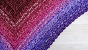 Chusta Arcadia merino handmade - Apaszki i szaliki damskie - miniaturka - grafika 1