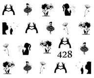 Ozdoby do paznokci - Naklejki wodne na paznokcie - nr 428 - miniaturka - grafika 1