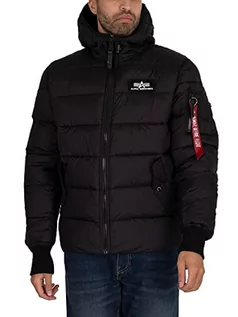 Kurtki męskie - ALPHA INDUSTRIES Męska kurtka z kapturem Puffer Alpha Fd Baby, czarny, XXL - grafika 1