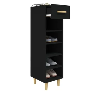 Lumarko Szafka na buty, czarna, 30x35x105 cm, materiał drewnopochodny - Szafki na buty - miniaturka - grafika 8