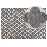 Dywany - Beliani Dywan skórzany 140 x 200 cm szaro-beżowy ROLUNAY - miniaturka - grafika 1