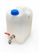 Kanistry - Kanister na wodę biały plastikowy z kranikiem 10 L - miniaturka - grafika 1