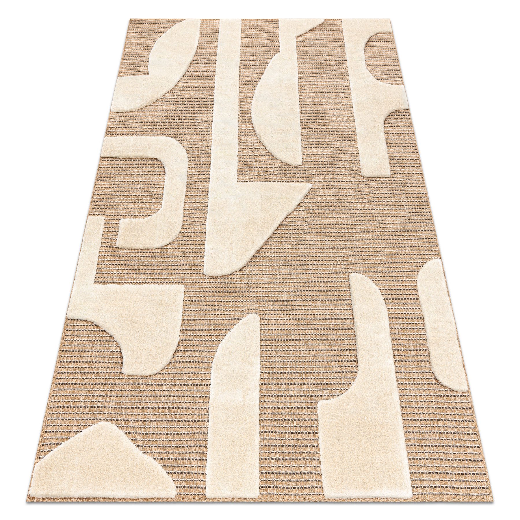 Dywan SPARK 0696A beż / krem - Geometryczny, sizal, strukturalny beżowy 160x220 cm