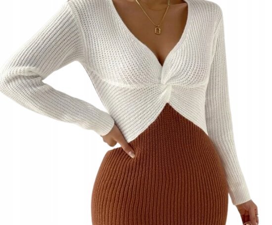SHEIN SWETER DAMSKI Z DŁUGIM RĘKAWEM 40/42 1VBG