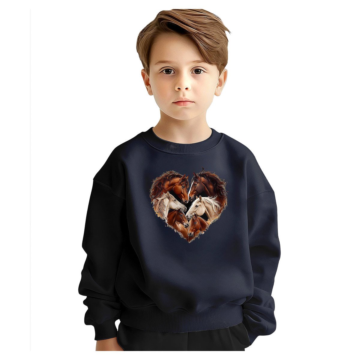 BLUZA DZIECIĘCA KONIE SERCE 104 DLA CHŁOPCA DZIEWCZYNKI