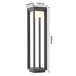 Prios Gamion słupek ogrodowy LED z aluminium, 60cm - Lampy ogrodowe - miniaturka - grafika 2