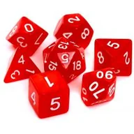 Akcesoria do gier planszowych - Rebel Komplet kości RPG Perłowe Czerwone - miniaturka - grafika 1