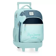 Plecaki szkolne i tornistry - Pepe Jeans Dalma Plecak szkolny z podwójną komorą, niebieski 30x40x13 cm Poliester by Joumma Bags, Niebieski, 30x40x12 cms, Dwukomorowy plecak szkolny - miniaturka - grafika 1