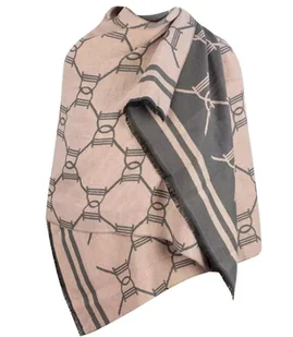 Szal szalik elegancka chusta pashmina logo bawełna - Apaszki i szaliki damskie - miniaturka - grafika 1
