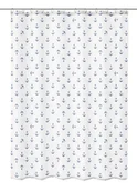 Zasłony prysznicowe - Kleine Wolke Anchor Tekstylna Zasłona prysznicowa niebieski 240x180 cm - miniaturka - grafika 1