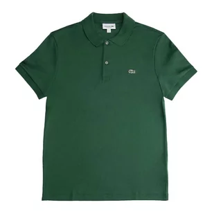 Koszulka Lacoste Cotton Shirt Regular Fit DH2050-132 - zielona - Koszulki sportowe męskie - miniaturka - grafika 1