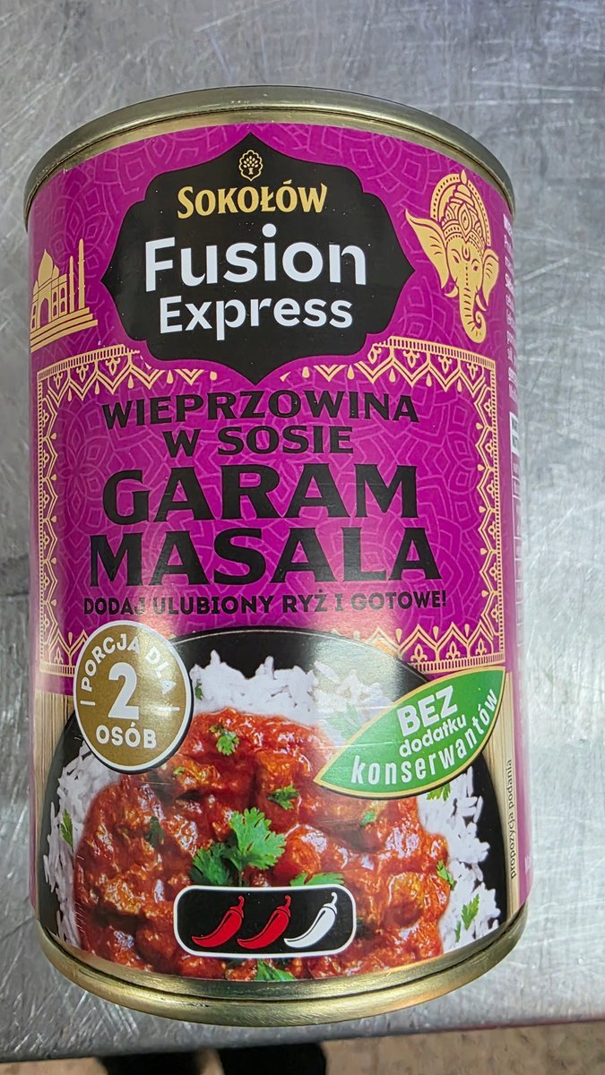 Wieprzowina w sosie Garam Masala 400g Sokołów Fusion Expres