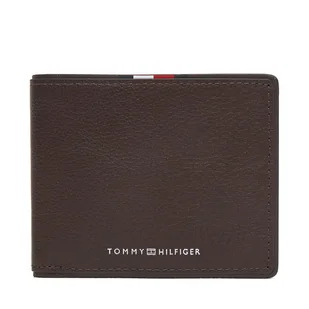 Duży Portfel Męski Tommy Hilfiger Th Corp Mini Cc Wallet AM0AM13739 Brązowy - Portfele - miniaturka - grafika 1