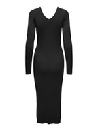 Sukienki - Bestseller A/S Onljulie Life Ls sukienka maxi z dekoltem w serek, czarny, XS - miniaturka - grafika 1