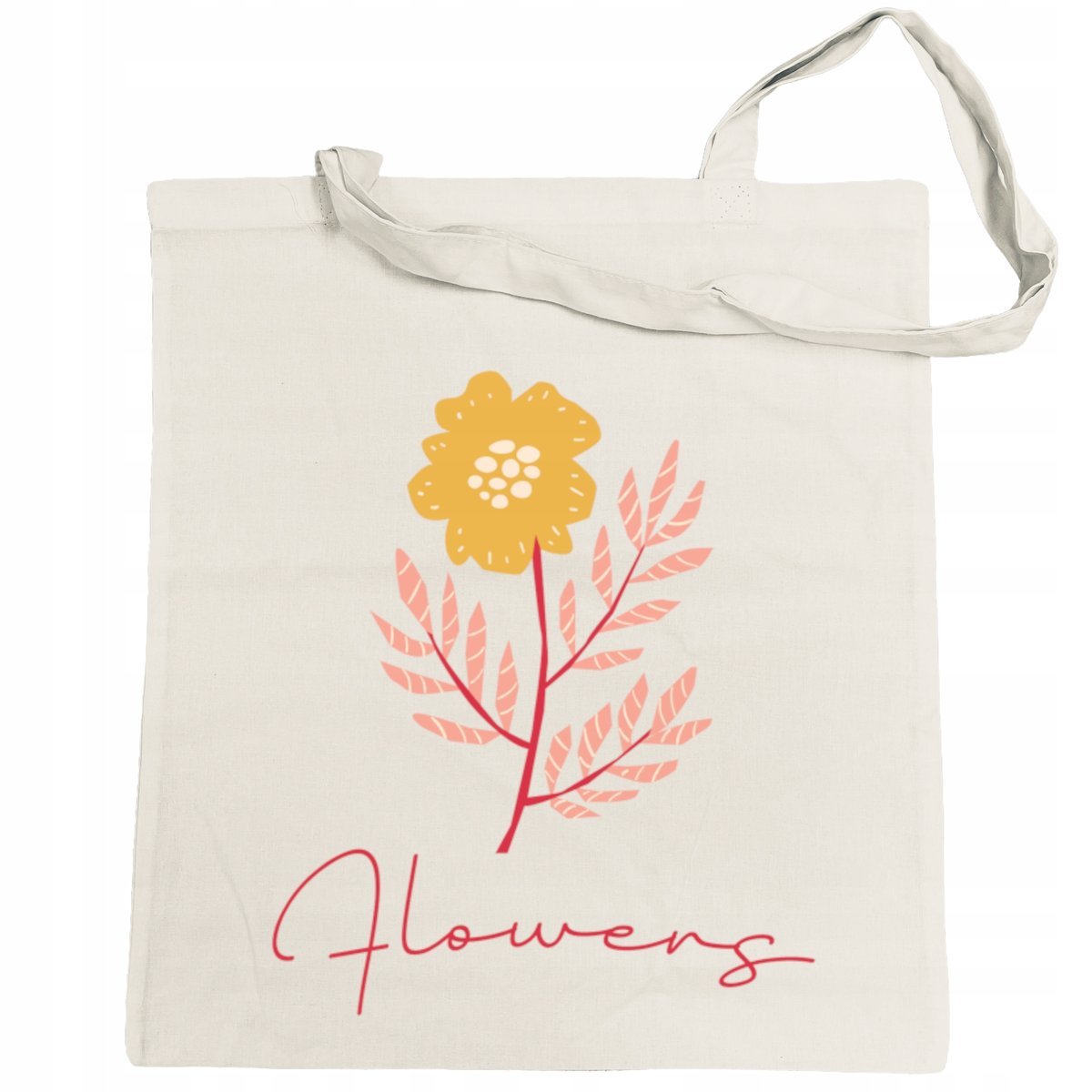 Torba na zakupy kolorowy nadruk KWIAT KWIATY