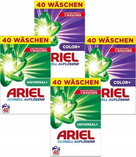 Niemiecki Ariel COLOR + UNIW. 160 prań proszek 9,6 kg 2x Uni. 2x Kol - Środki do prania - miniaturka - grafika 1