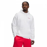 Bluzy męskie - Męska bluza dresowa nierozpinana z kapturem Under Armour Project Rock Icon Fleece Hdy - biała - UNDER ARMOUR - miniaturka - grafika 1