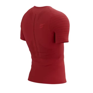 COMPRESSPORT Koszulka biegowa RACING SS T-SHIRT samba red - Bielizna sportowa męska - miniaturka - grafika 4