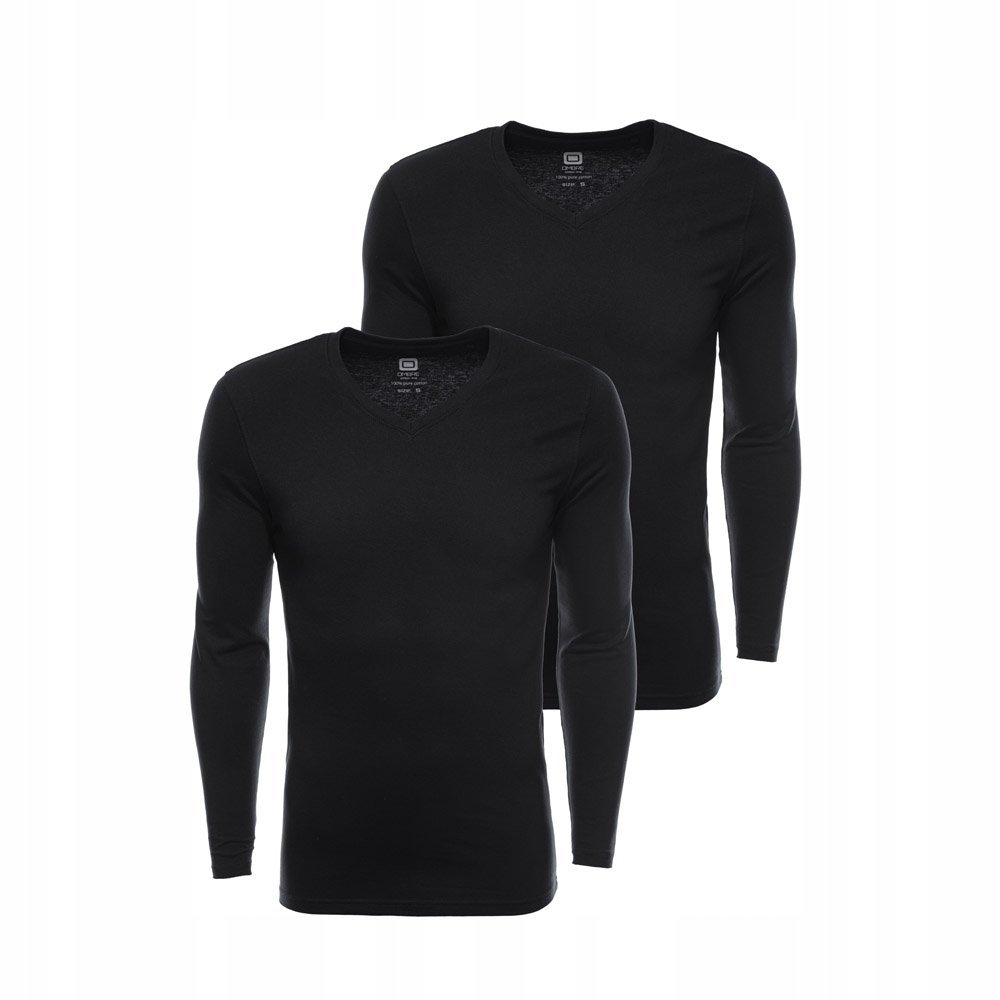 Zestaw longsleeve męski 100 % bawełna V-NECK mix 2-pak V4 Z41 L
